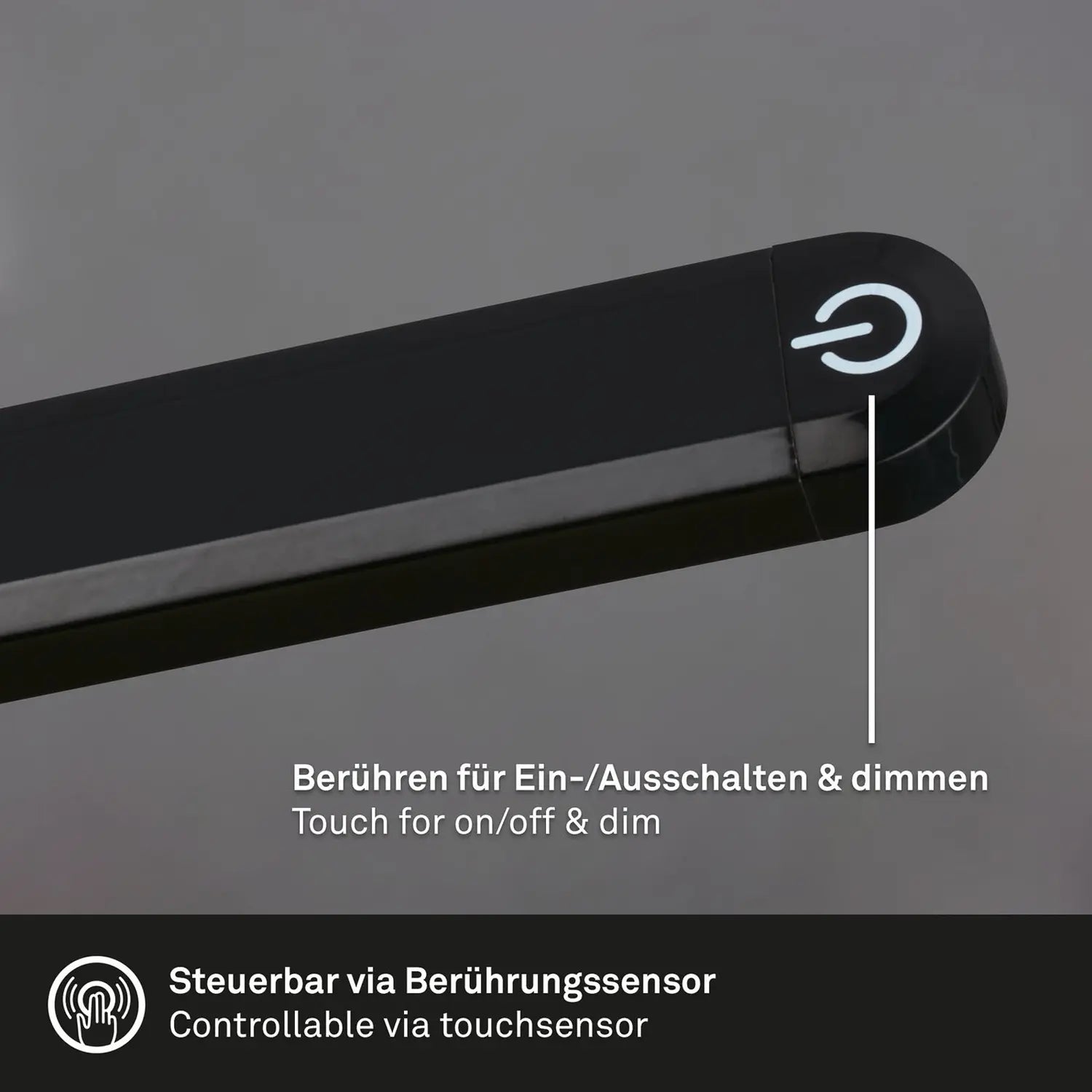 B-Ware Briloner Pivaz Led Stehleuchte Standlampe Touchdim Schwarz Wohnzimmerlampe 126cm - 4002707444688