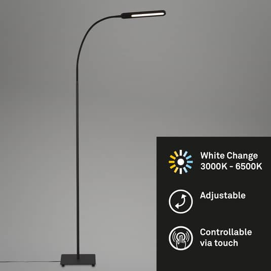 B-Ware Briloner Led Stehleuchte Servo Stehlampe Stehleuchte Leuchte Dimmbar Cct Schwarz - 4002707408192