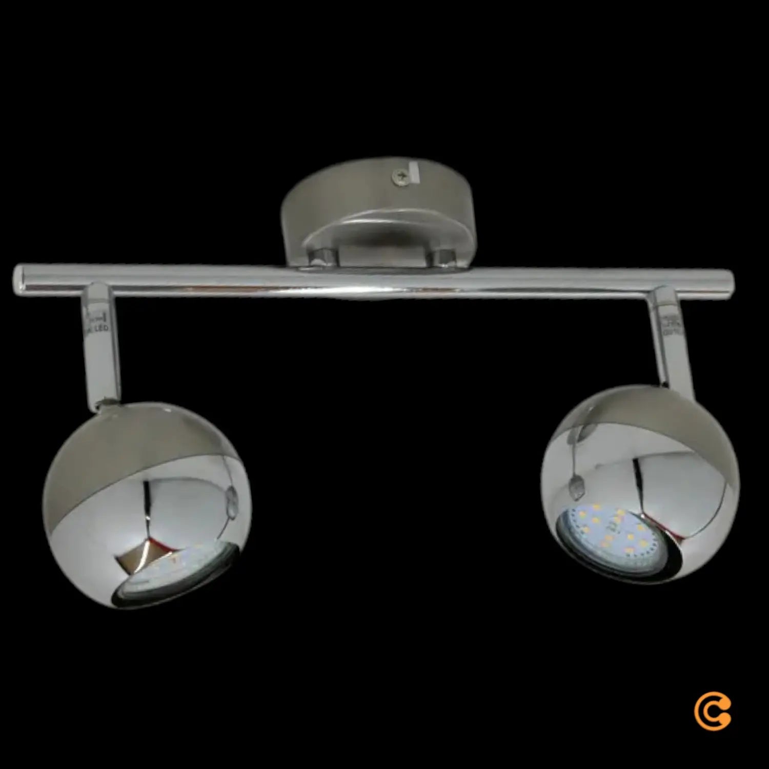 B-Ware Arvin Deckenstrahler Spot Led Strahler Leuchte Zweiflammig Nickel Silber - 4251096520859