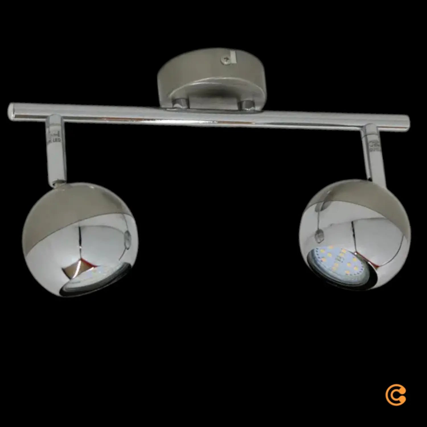 B-Ware Arvin Deckenstrahler Spot Led Strahler Leuchte Zweiflammig Nickel Silber - 4251096520859