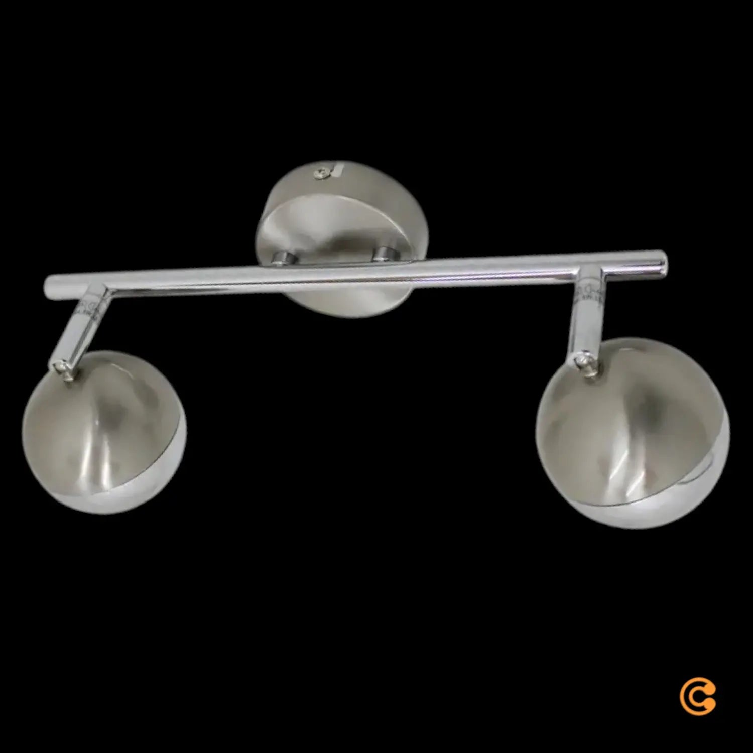 B-Ware Arvin Deckenstrahler Spot Led Strahler Leuchte Zweiflammig Nickel Silber - 4251096520859