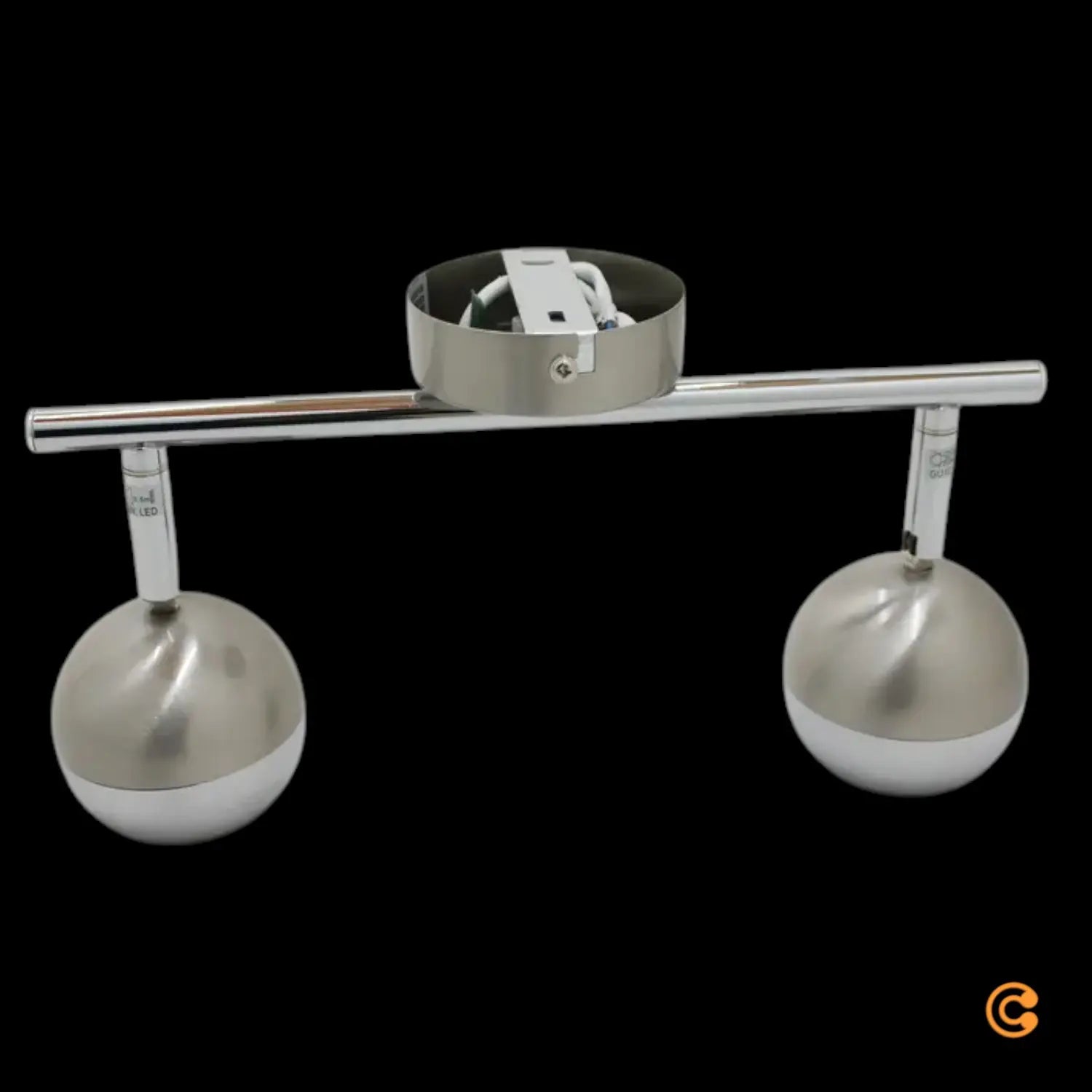 B-Ware Arvin Deckenstrahler Spot Led Strahler Leuchte Zweiflammig Nickel Silber - 4251096520859
