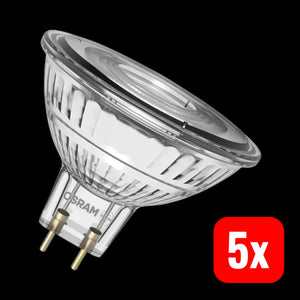 B-Ware Osram Led Reflektorlampe Spot Lampe Gu5.3 Warmweiß Transparent 3,4 W 12 V 5 Stück