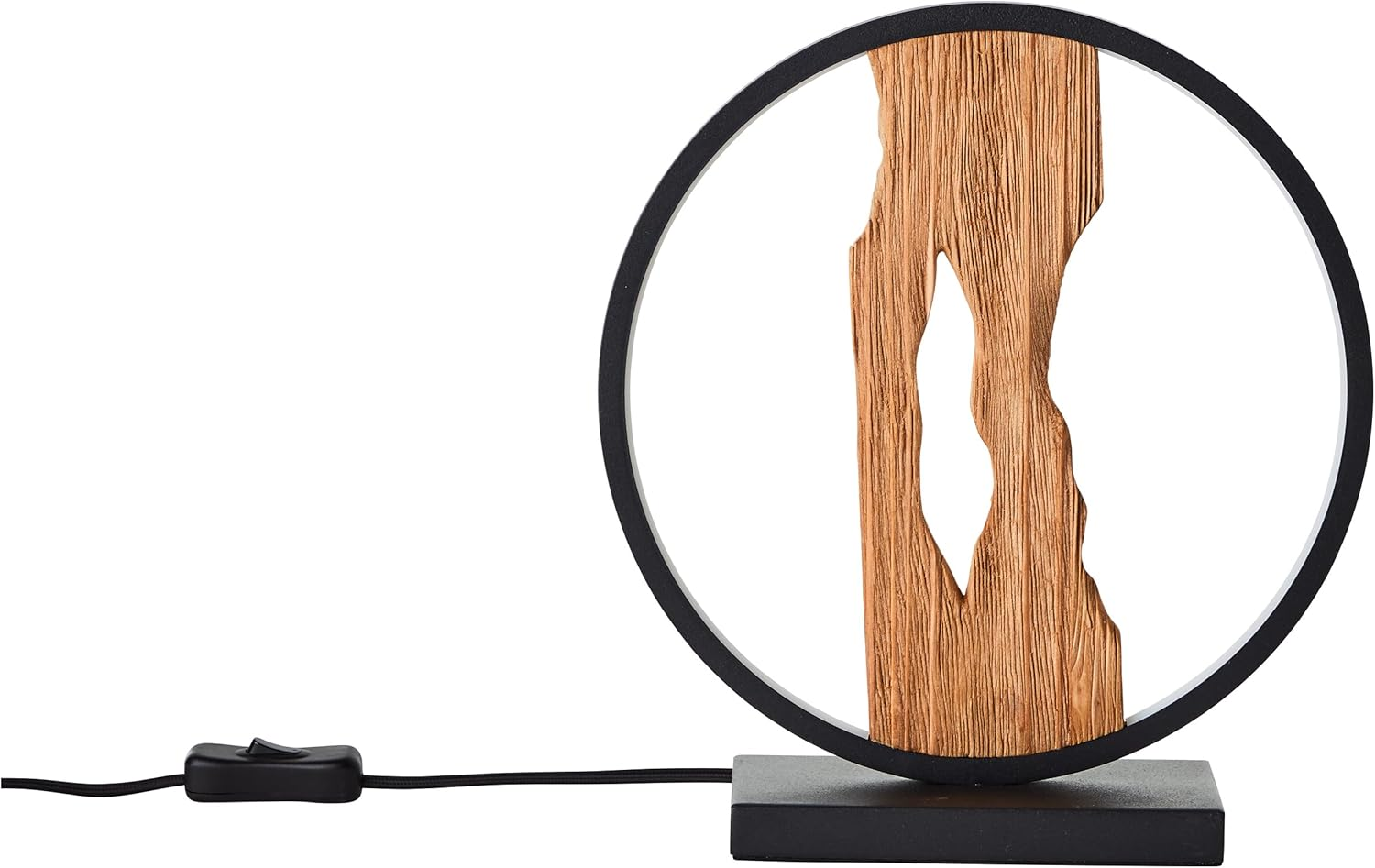 B-Ware Brilliant Led Tischlampe Chaumont Länge 25,8 Cm Schwarz Holz Tischleuchte Lampe - 4004353414978