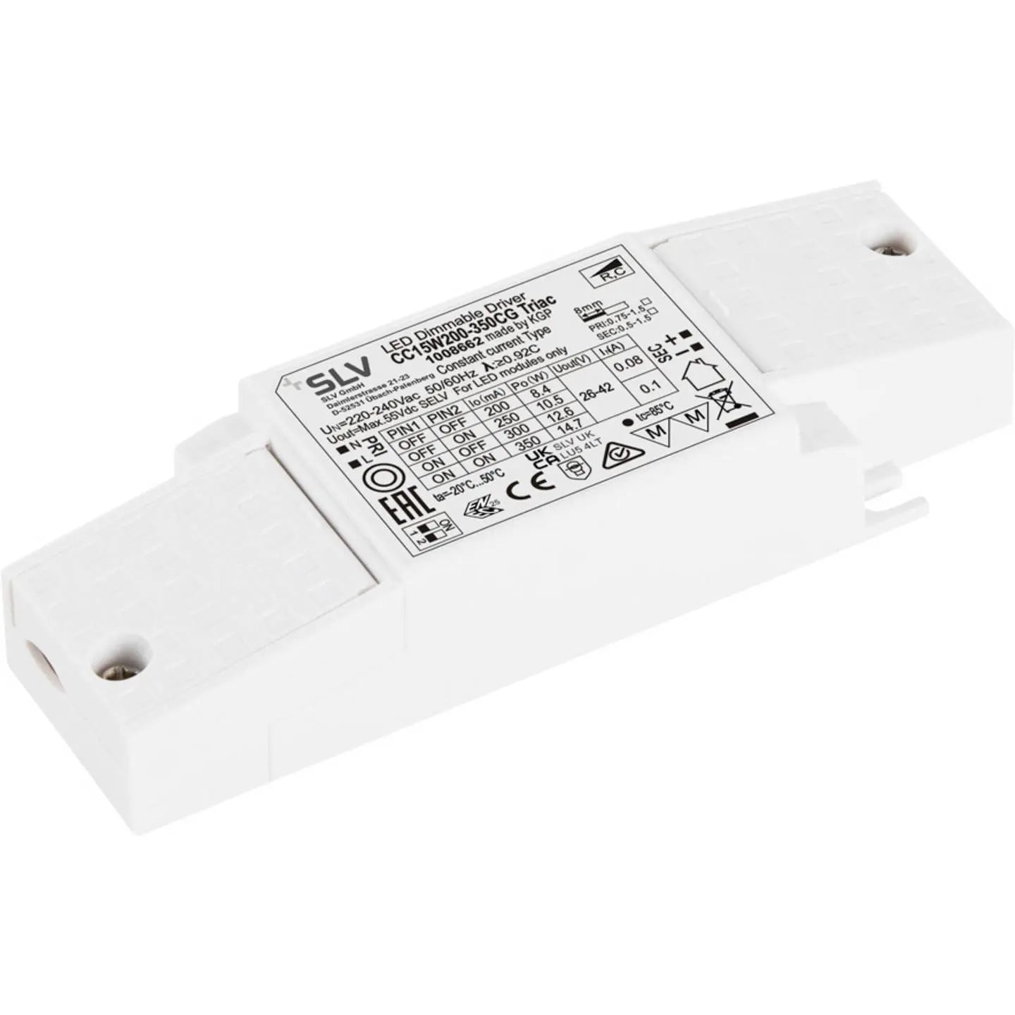 B-Ware Slv Driver Led Treiber Konstantstrom 15 W 200   350 M A Dimmbar Leuchtenzube74 - 4024163297370