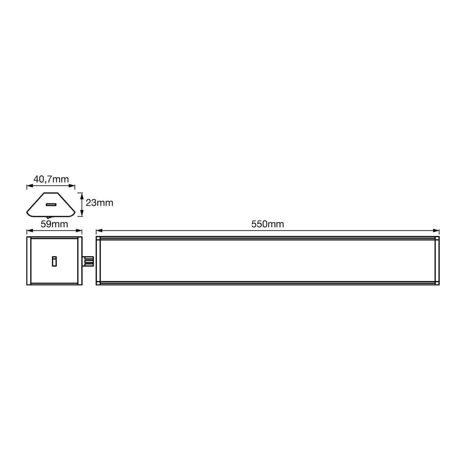 B-Ware Ledvance Cabinet Corner Unterbaulampe Unterbauleuchte Lampe Leuchte 55cm 2er Set - 4058075268265