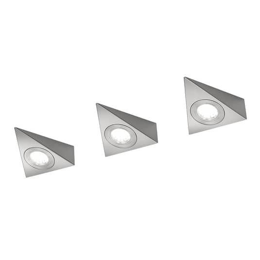 B-Ware Trio Lighting Led Unterschrankleuchte Ecco 3er Set Schrankleuchte Nickel Matt - 4017807284799