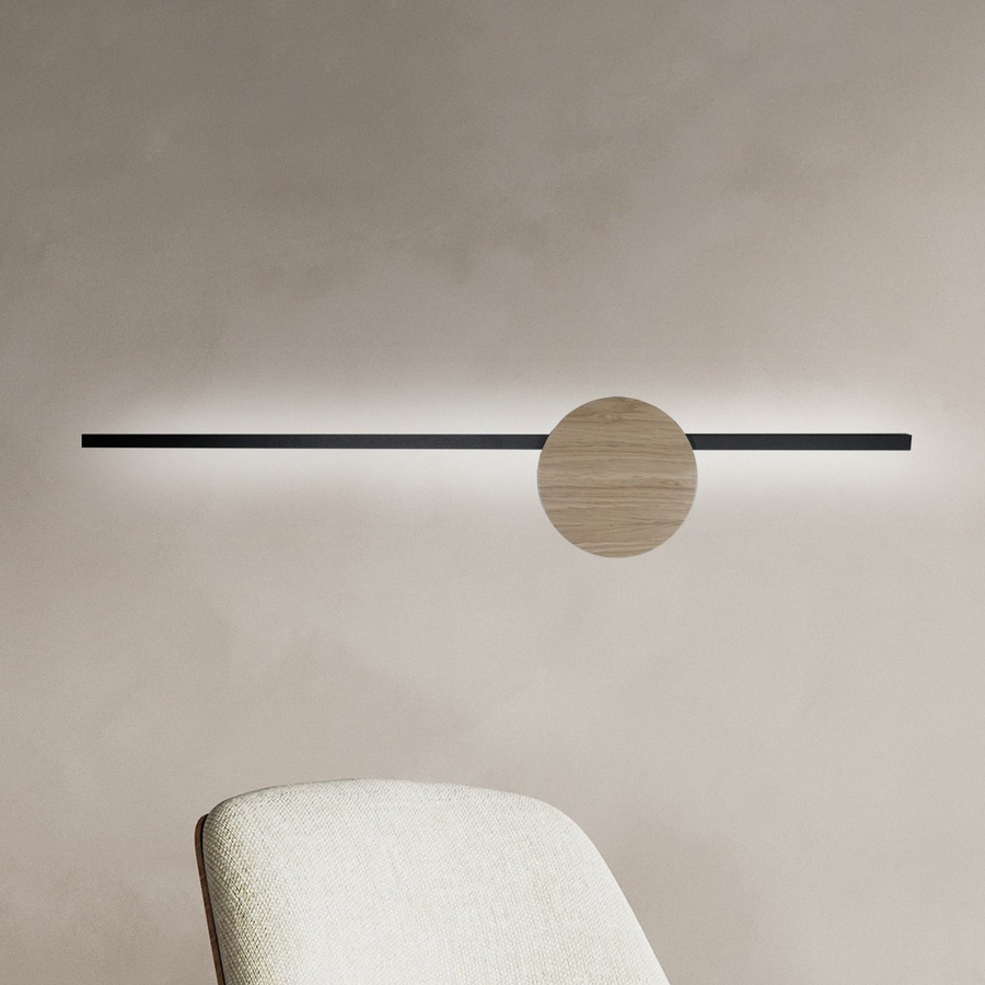 Tk Lighting Led Wandlampe Leuchte Java Ii Schwarz Eiche Metall Höhe 93 Cm B-Ware - 5901780514419