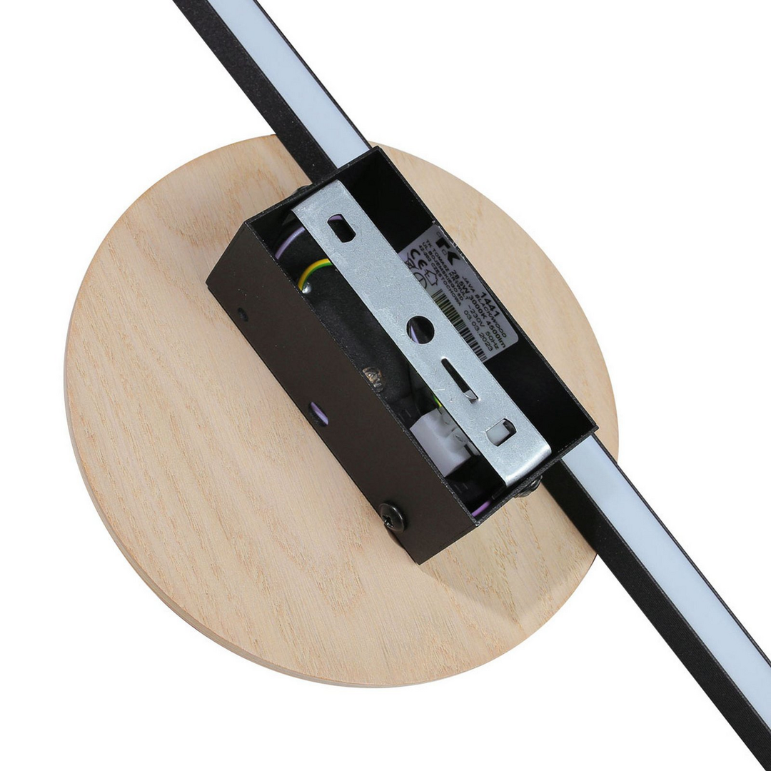 Tk Lighting Led Wandlampe Leuchte Java Ii Schwarz Eiche Metall Höhe 93 Cm B-Ware - 5901780514419