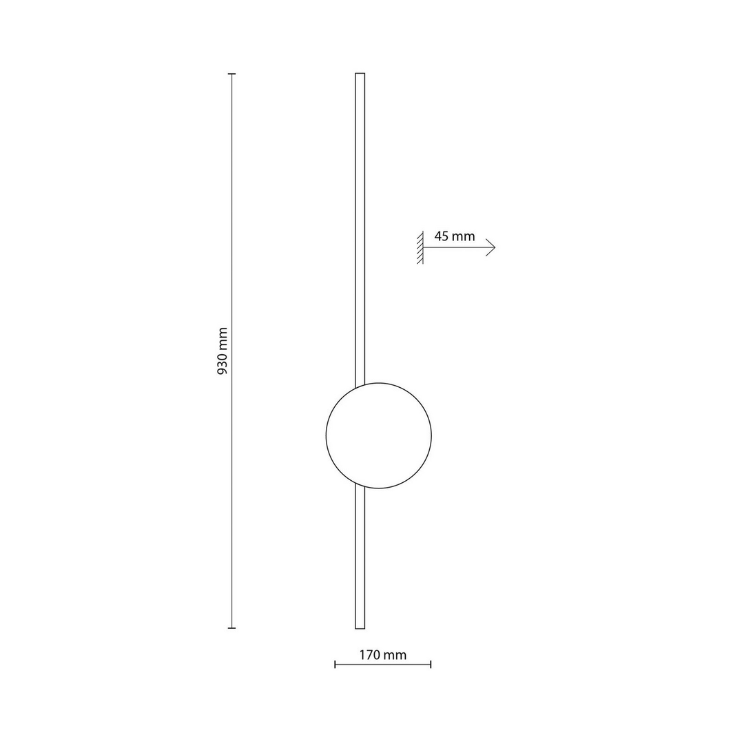 Tk Lighting Led Wandlampe Leuchte Java Ii Schwarz Eiche Metall Höhe 93 Cm B-Ware - 5901780514419