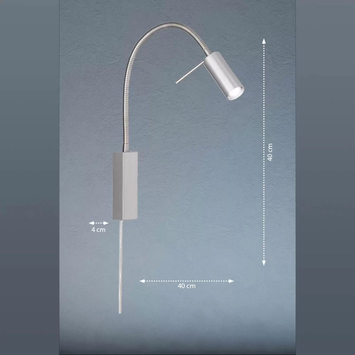 Fischer & Honsel LED-Wandlampe Wandleuchte LED River Flexarm Schirm Metall glatt - 4003694304122