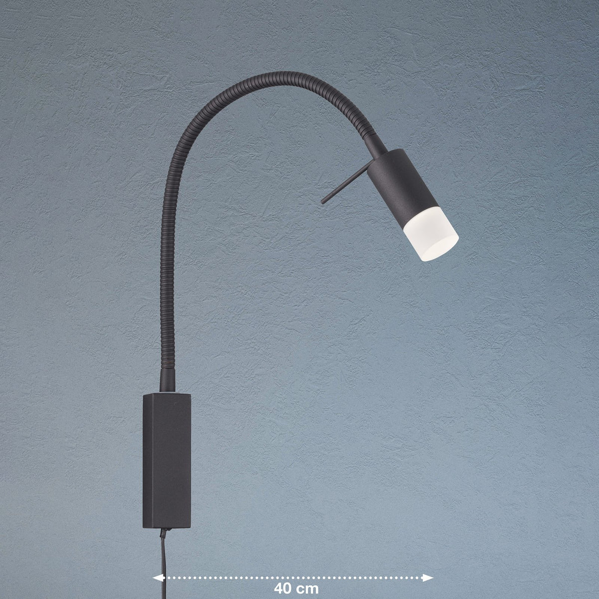 FISCHER & HONSEL LED-Wandlampe Seng, flexibler Arm, mit Diffusor - 4003694304283