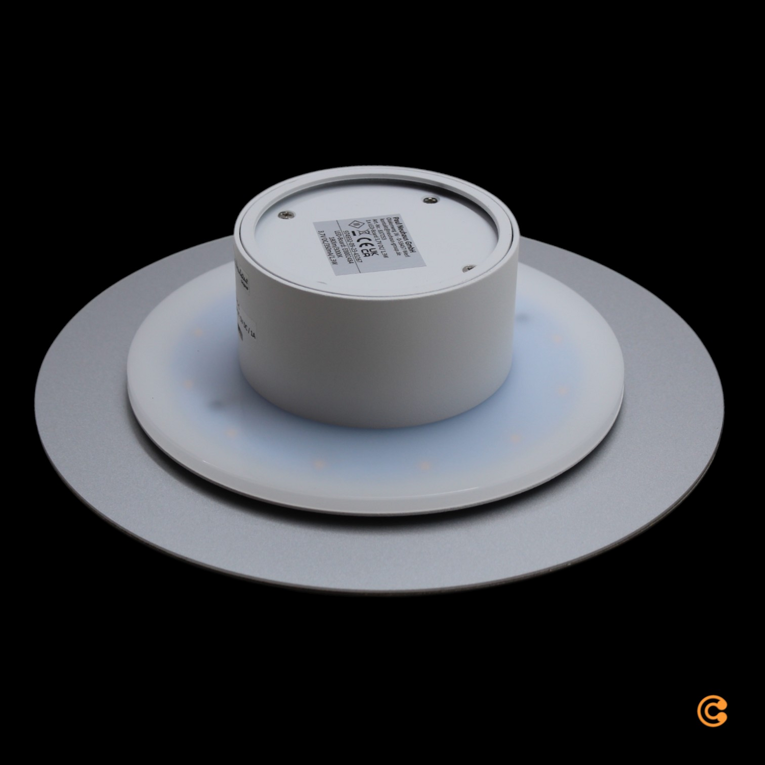 Applique murale LED Paul Neuhaus, à piles, Puntua chromée, dimmable, ø 25 cm, produit de seconde main