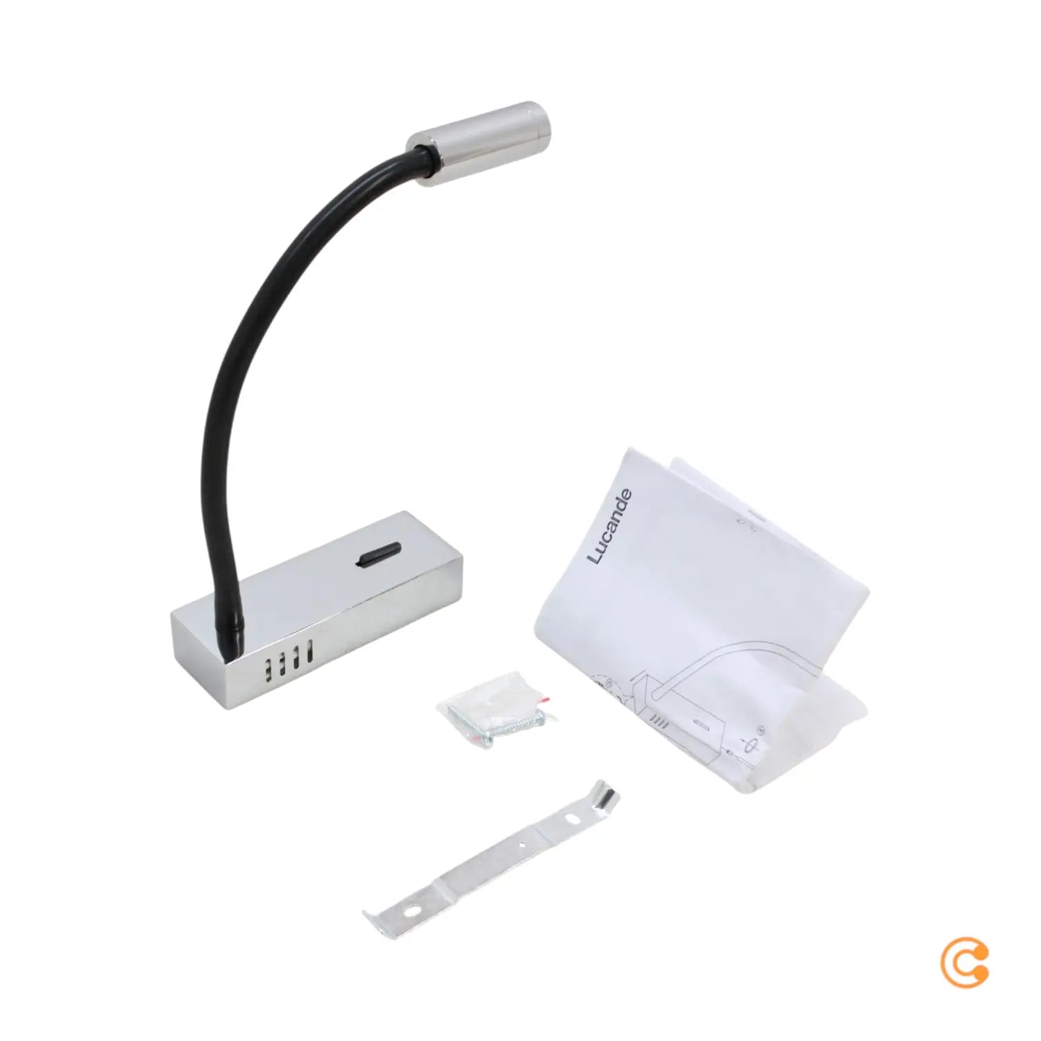 B-Ware Lucande Wandleuchte Leselampe Bernardo Led Flexarm Silber Schwarz Leuchte Lampe - 4251096547757