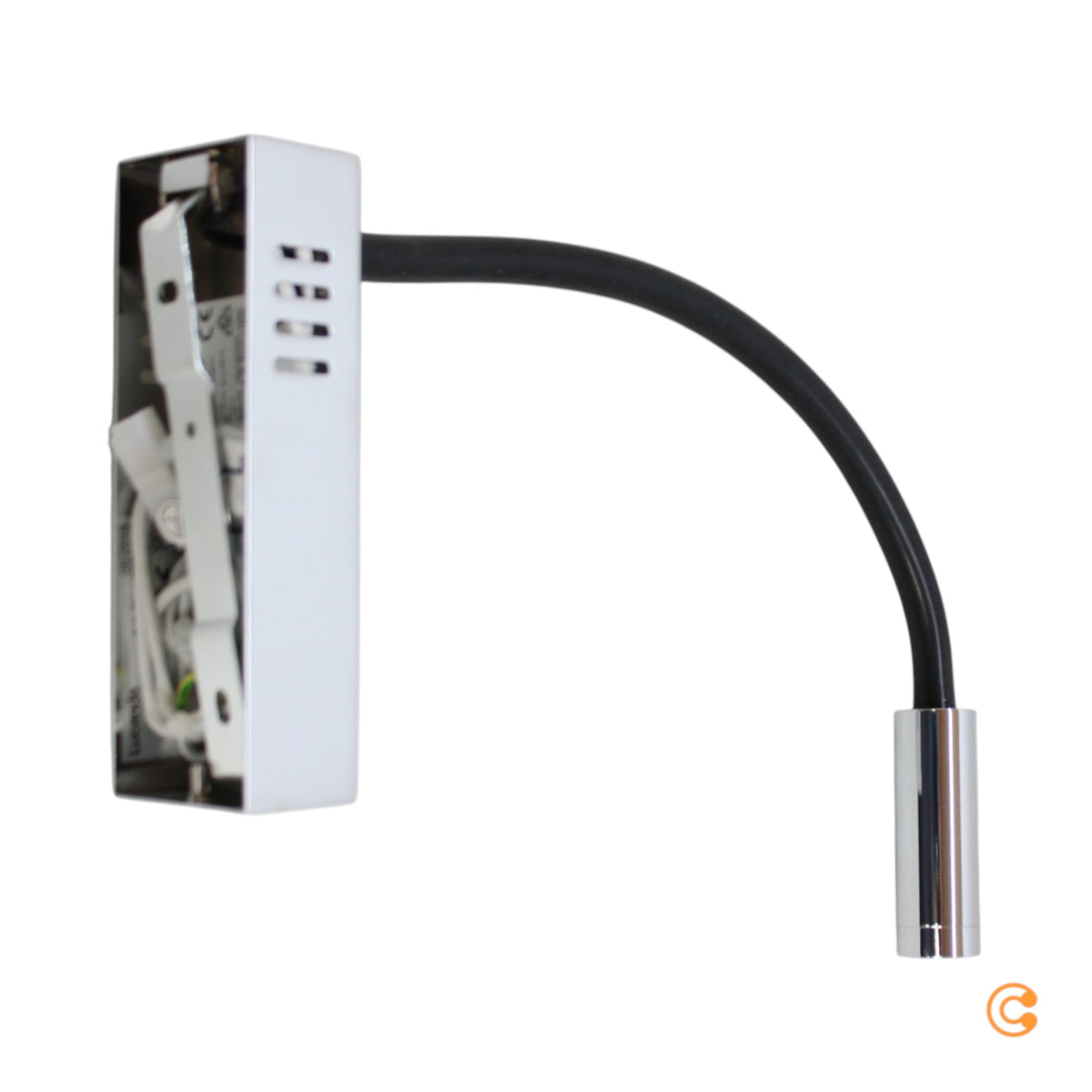 Lucande Wandleuchte Leselampe Bernardo LED Flexarm Silber Schwarz Leuchte Lampe - 4251096547757