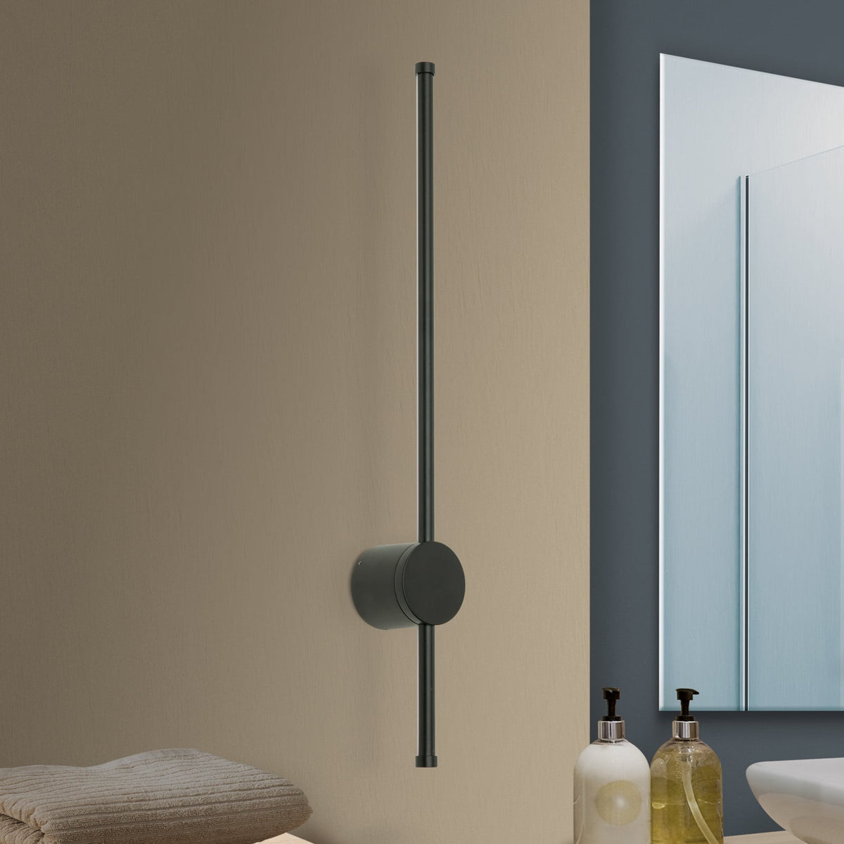 Orion Wandleuchte Wandlampe LED Ferdinand IP54 schwarz 65 cm Lampe Leuchte 12 W - 9003090275717