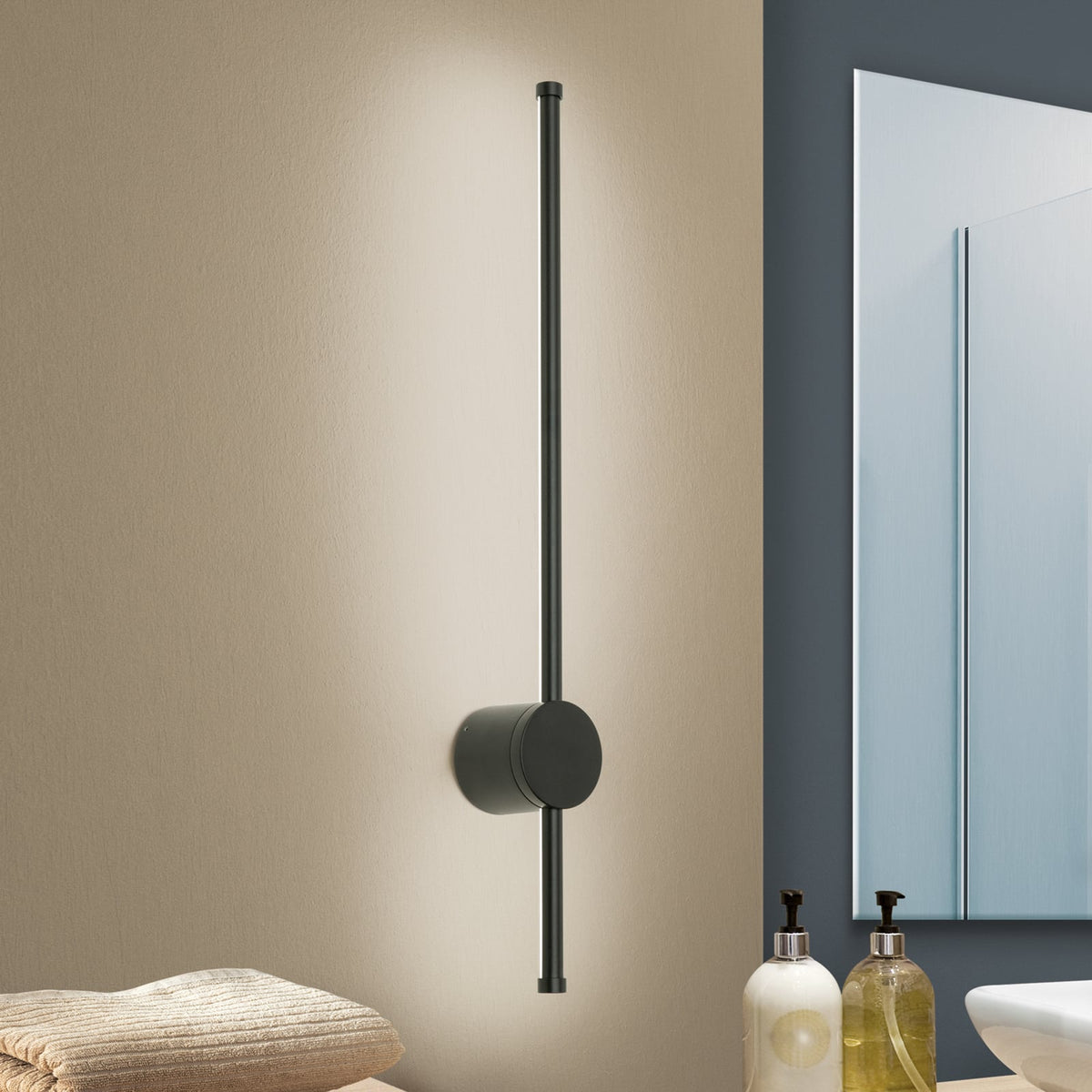 Orion Wandleuchte Wandlampe LED Ferdinand IP54 schwarz 65 cm Lampe Leuchte 12 W - 9003090275717