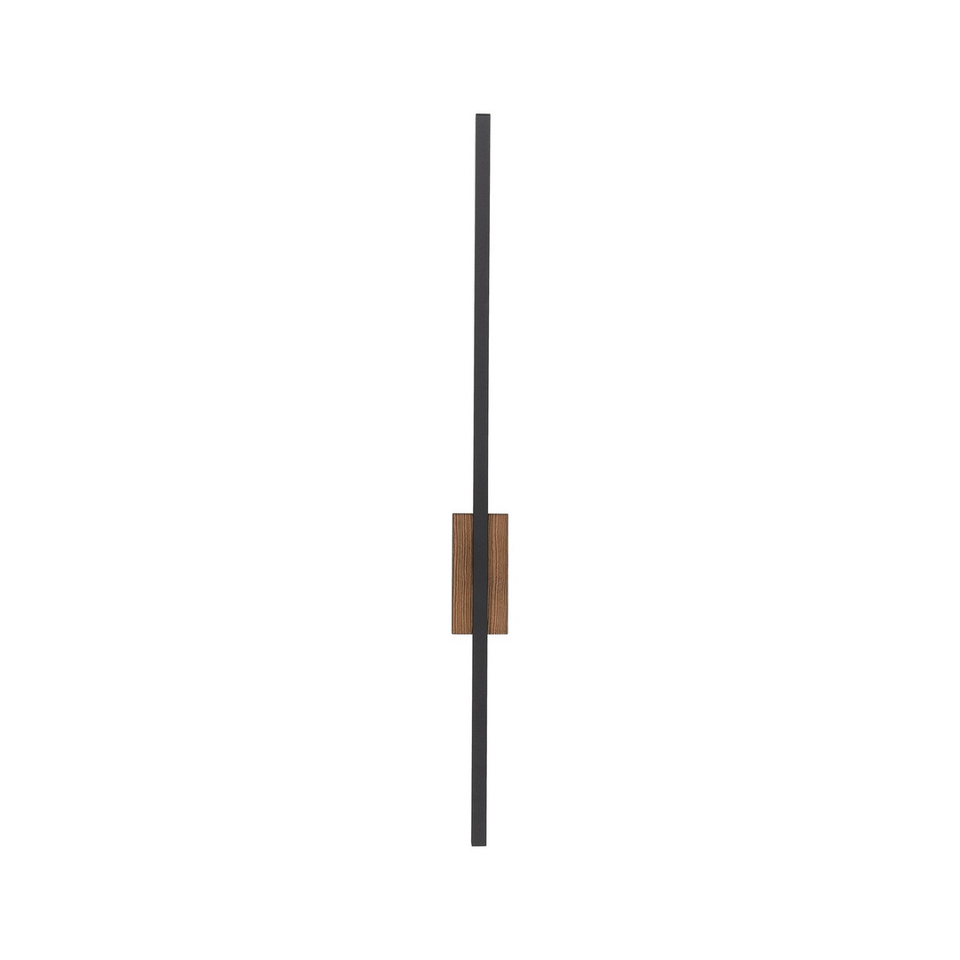 Flash Led Wandleuchte Leuchte Schwarz Nussbaum 79 Cm Holzlampe Beleuchtung Lampe B-Ware