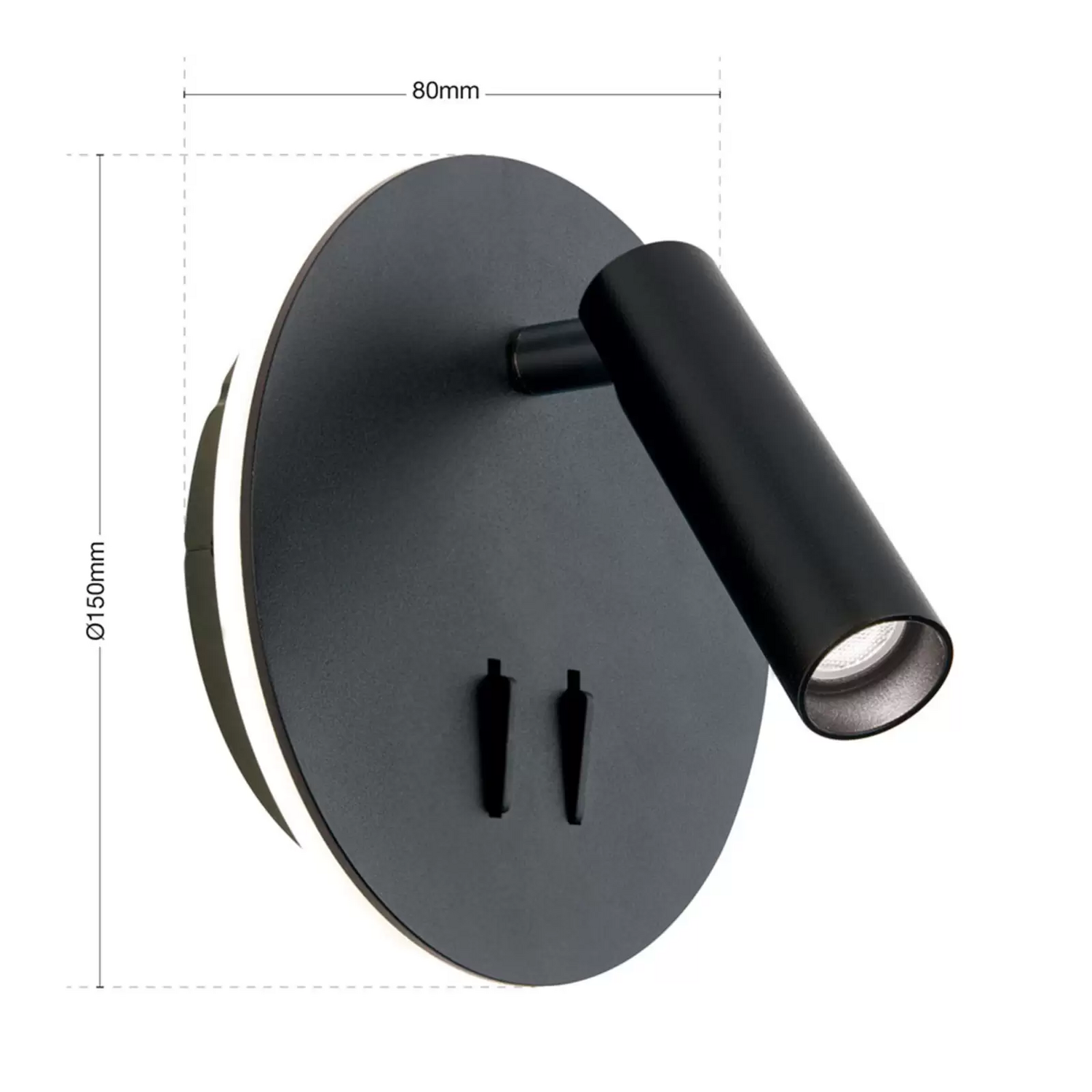 B-Ware Led Wandleuchte Lenny Mit 2 Lichtquellen Schwarz Wandlampe Lampe Leuchte Spot - 9003090271320