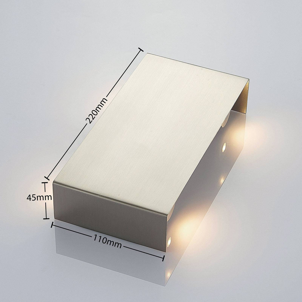 Lindby LED-Wandleuchte Manon Wandleuchte Lampe Leuchte nickel satiniert 22 cm330 - 4251096550825