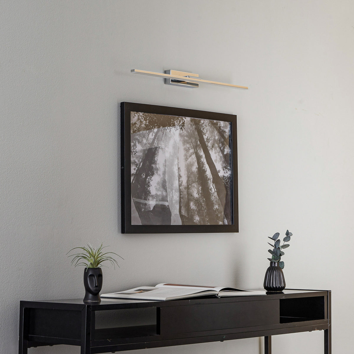MCJ Miroir LED Wandleuchte Spiegelleuchte Badezimmerleuchte chrom 60 cm 3000K - 5903148515014