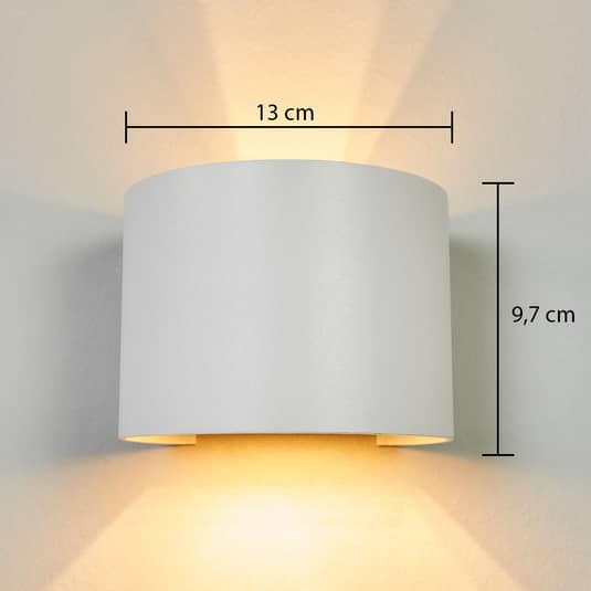 B-Ware Wandleuchte Wandlampe Led Lucide Leuchte Lampe Aluminium Weiß Xio Breite 13 Cm