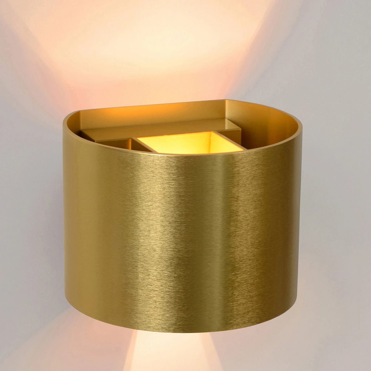 Lucide Wandleuchte Wandlampe LED rund gold matt Aluminium dimmbar - 5411212092465