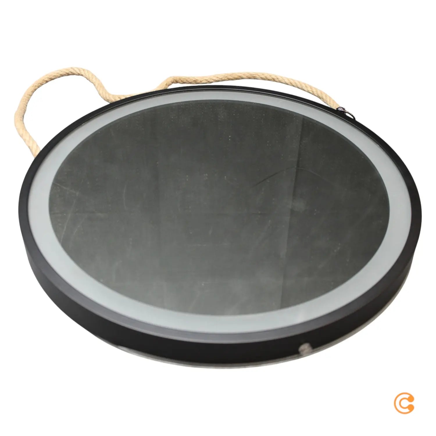 B-Ware Paul Neuhaus Wandspiegel Spiegel Led Vidro Powerbank Schwarz Hängend Glas Metall - 4012248392140