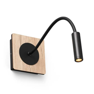 B-Ware Faro Barcelona Wandlampe Wandspot Leselampe Led Schwarz Mood Beweglicher Lesearm