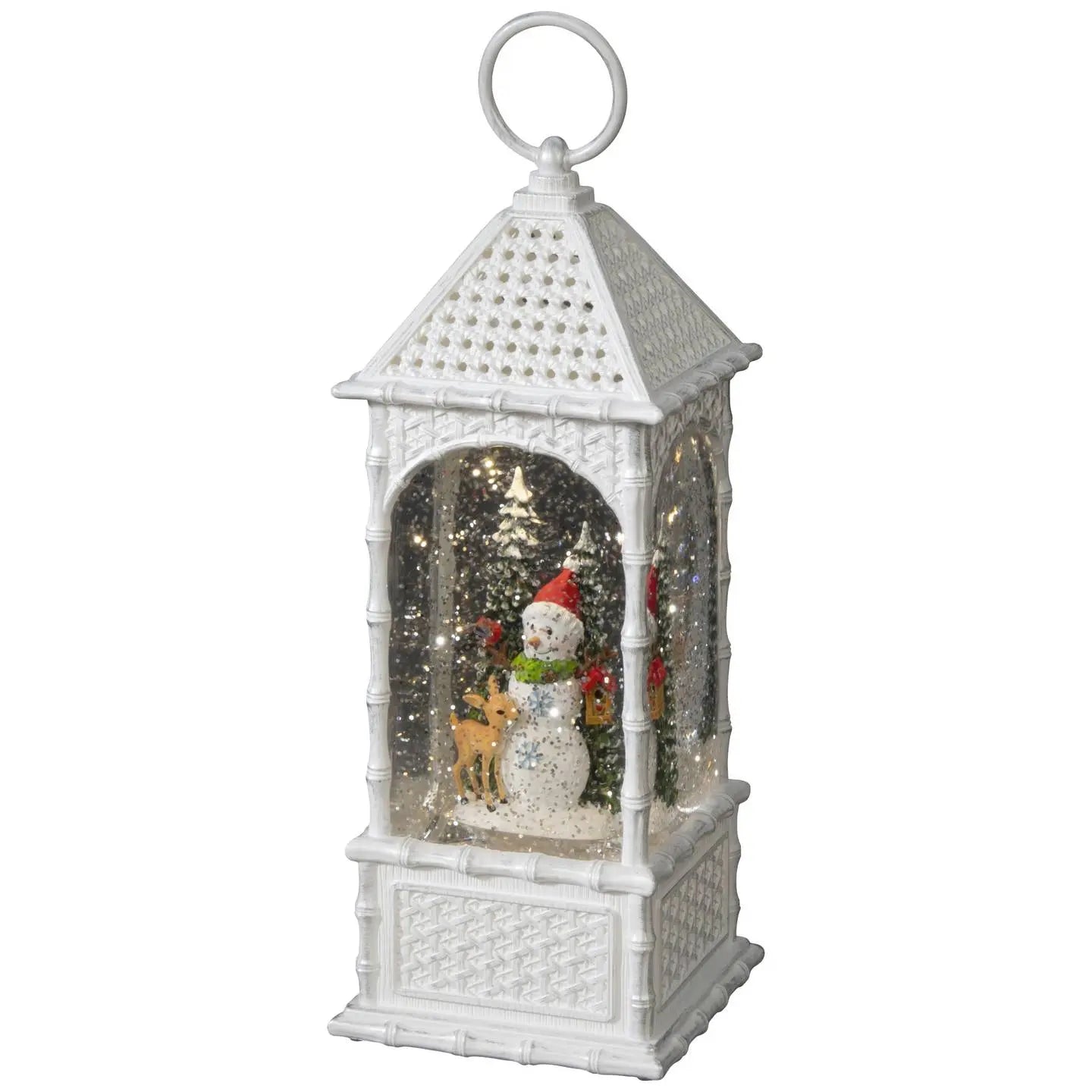 B-Ware Konstsmide Laterne Led Wasserlaterne Schneemann Baum Warmweiß Weiß Kunststoff - 7318304305206