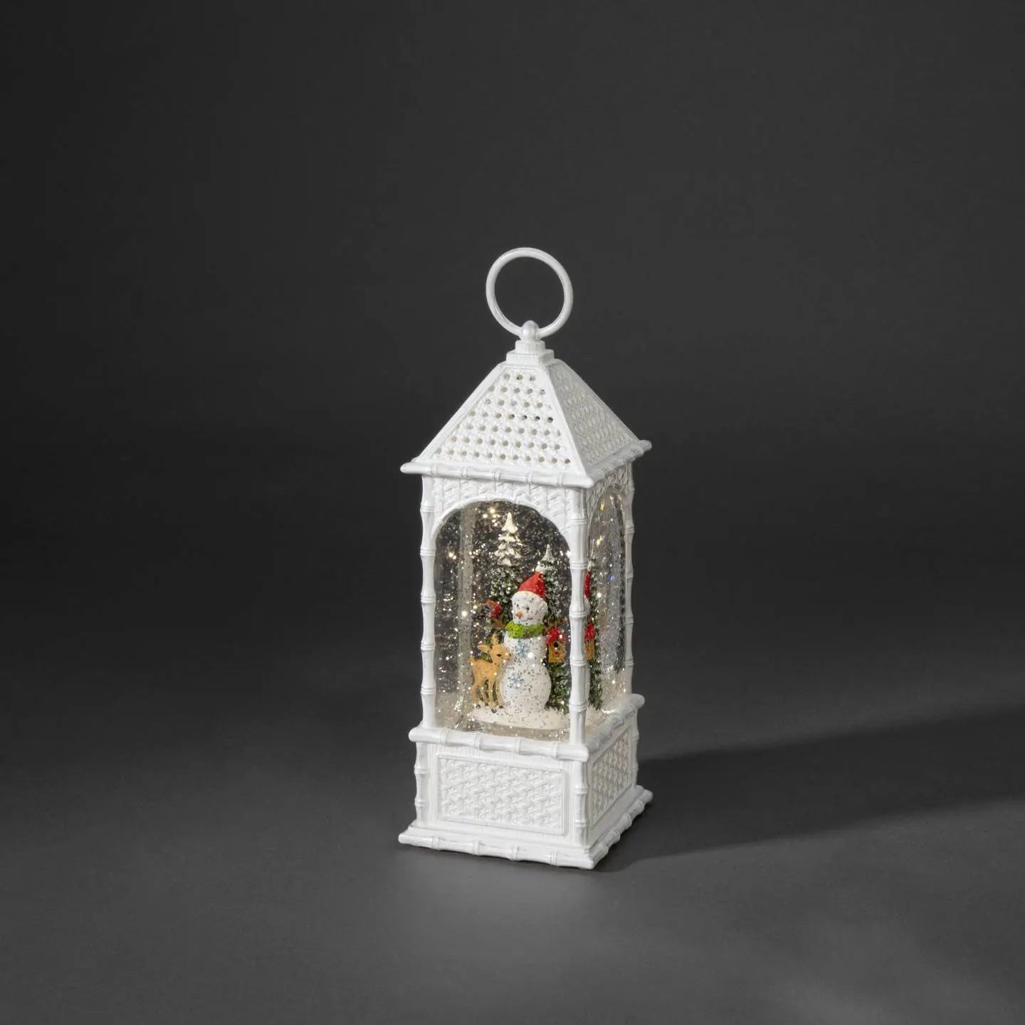 B-Ware Konstsmide Laterne Led Wasserlaterne Schneemann Baum Warmweiß Weiß Kunststoff - 7318304305206