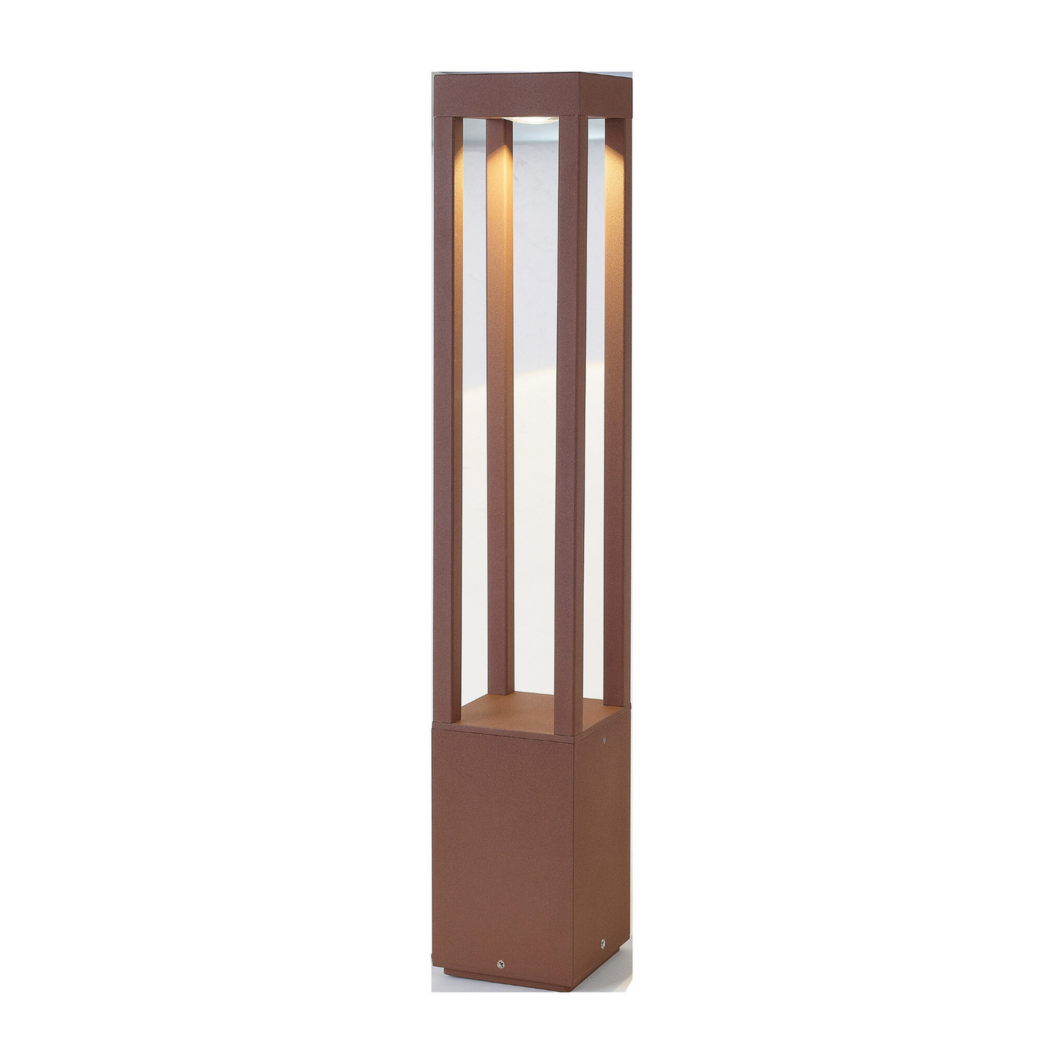 B-Ware Led Wegeleuchte Agra Wegelampe Außenlampe Rostbraun Aluminium Glas Höhe 65 Cm - 8421776023987