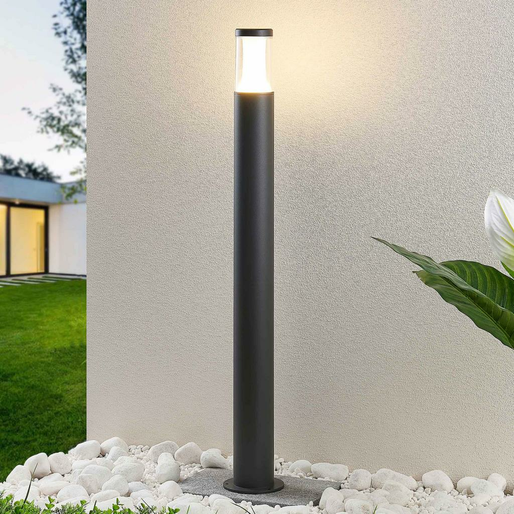 B-Ware Lampenwelt.Com Led Wegeleuchte Wegelampe Lampe Leuchte Amily Dunkelgrau, 90 Cm - 4251096555691