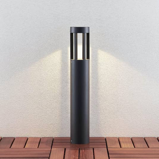 B-Ware Lindby Wegeleuchte Gartenleuchte Led Außenlampe Jordis Dunkelgrau Aluminium Glas - 4251096554458