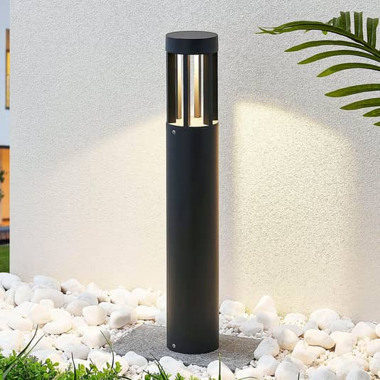 B-Ware Lindby Wegeleuchte Gartenleuchte Led Außenlampe Jordis Dunkelgrau Aluminium Glas - 4251096554458