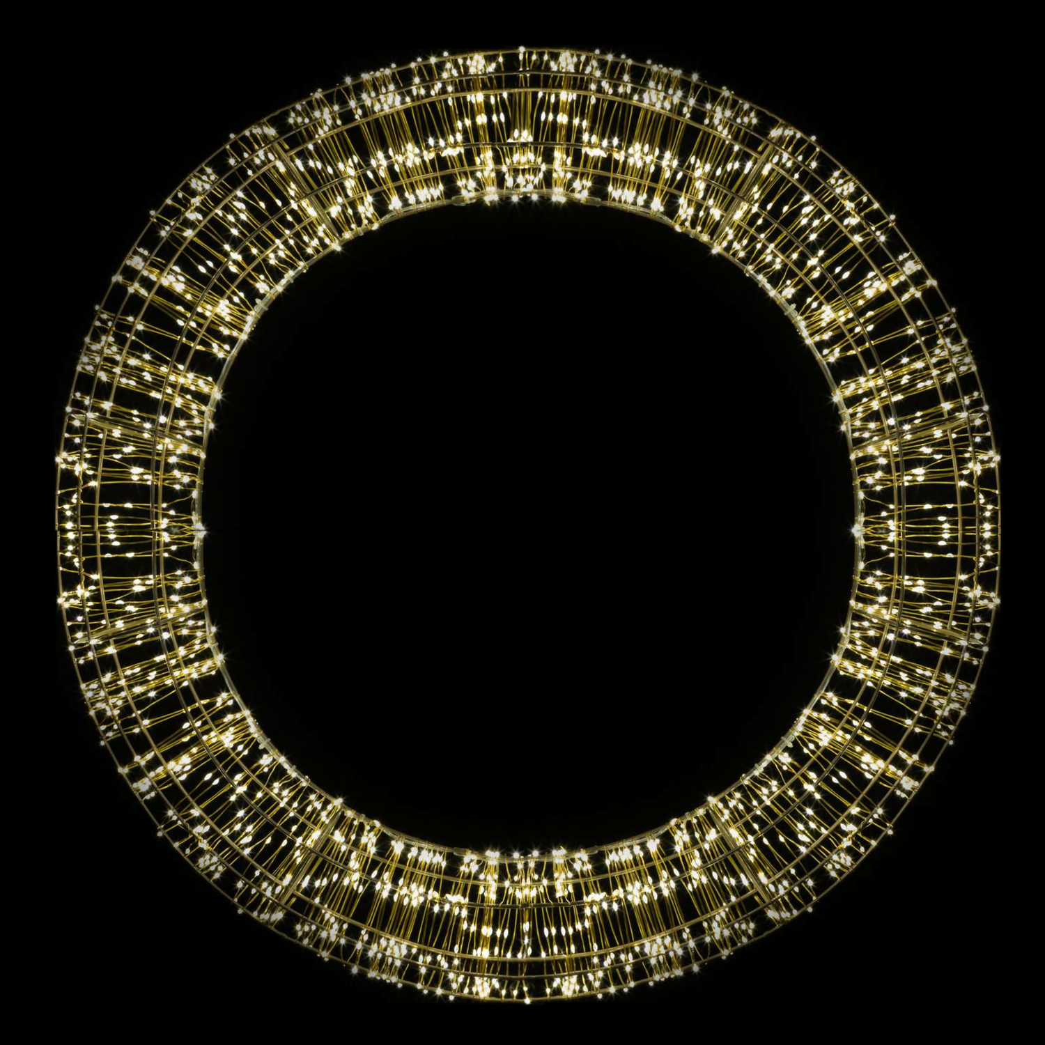B-Ware Christmas United Led Weihnachtskranz Lichtkranz Kranz Gold 2.000 Le Ds ø 75cm - 8720512260236