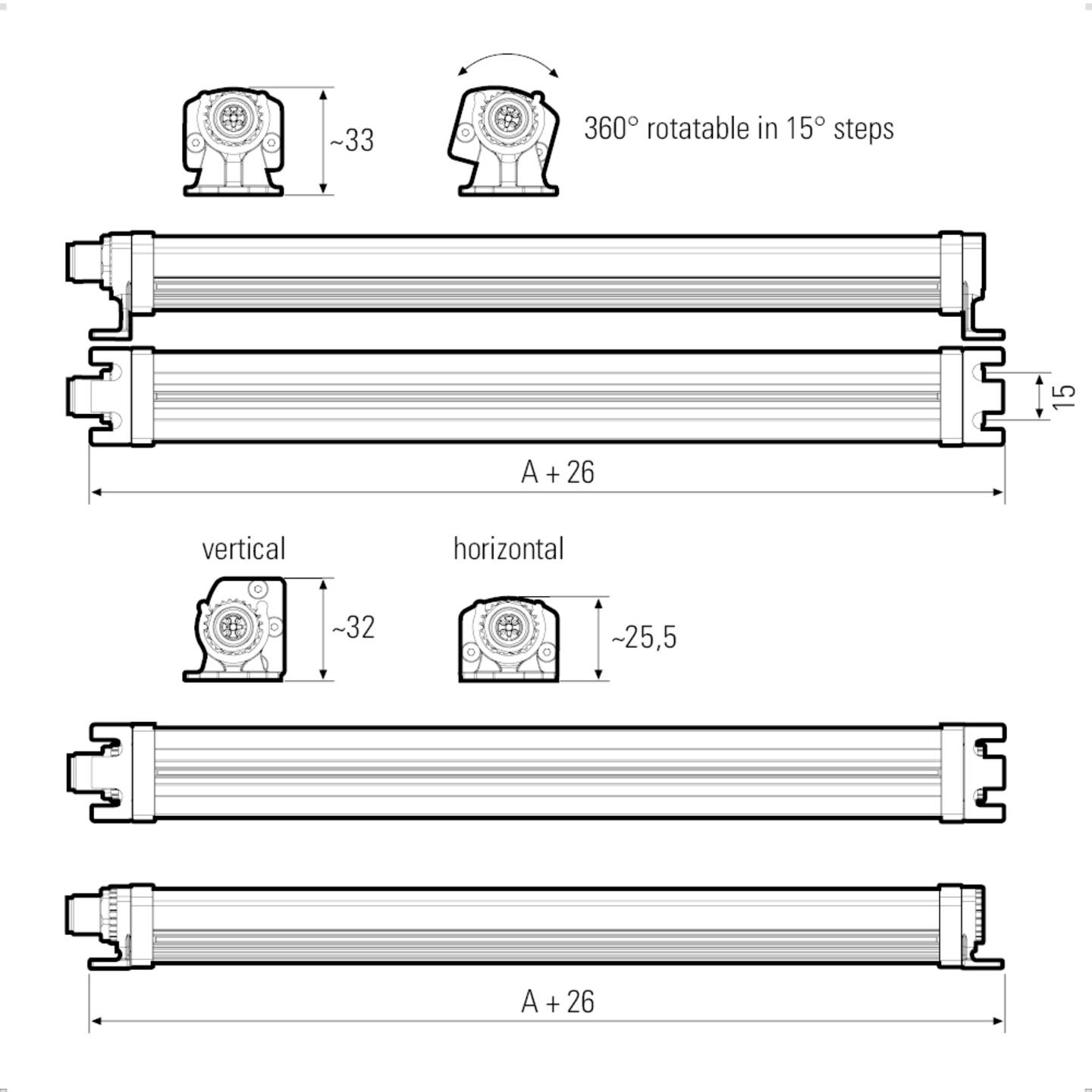B-Ware Led2 Work Maschinenleuchte Aufbauleuchte Led Leanled Ii 13 W 1890 Lm 520 Mm 24 V - 4260556624037