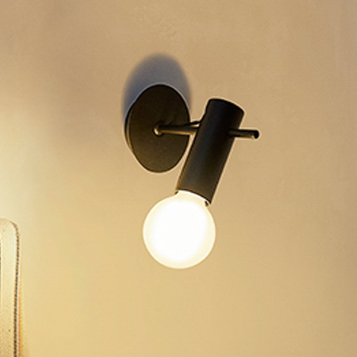 LEDS-C4 Wandleuchte Lampe E27 schwarz Aluminium Wandlampe Lampe Leuchte Spot - 8445386111896