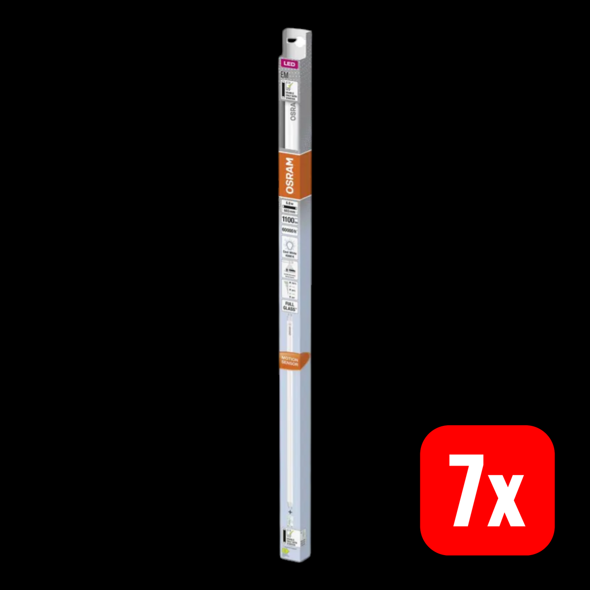 OSRAM LEDTUBE T8 18 EM MS 600 Leuchtstoffröhre 840 Lichtrohr 6.8W 7 STÜCK - 4099854045387