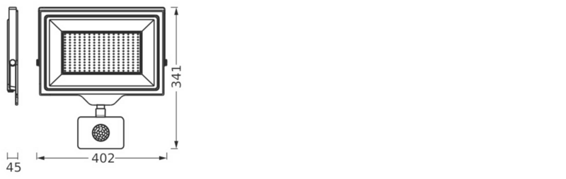 B-Ware Ledvance Led Flutlichtstrahler Sensor Licht 200 W 4000 K Schwarz Aluminium Lampe - 4058075831636