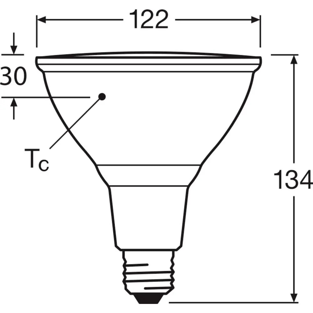 B-Ware Ledvance Reflektorlampe Led E27 Par38 Klar Warmweiß Dimmbar Glas 15,2 W 12 Stück - 4099854071270