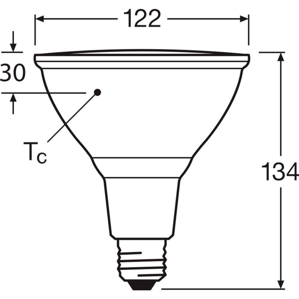 LEDVANCE Reflektorlampe LED E27 PAR38 Klar Warmweiß dimmbar Glas 15,2 W 12 STÜCK - 4099854071270