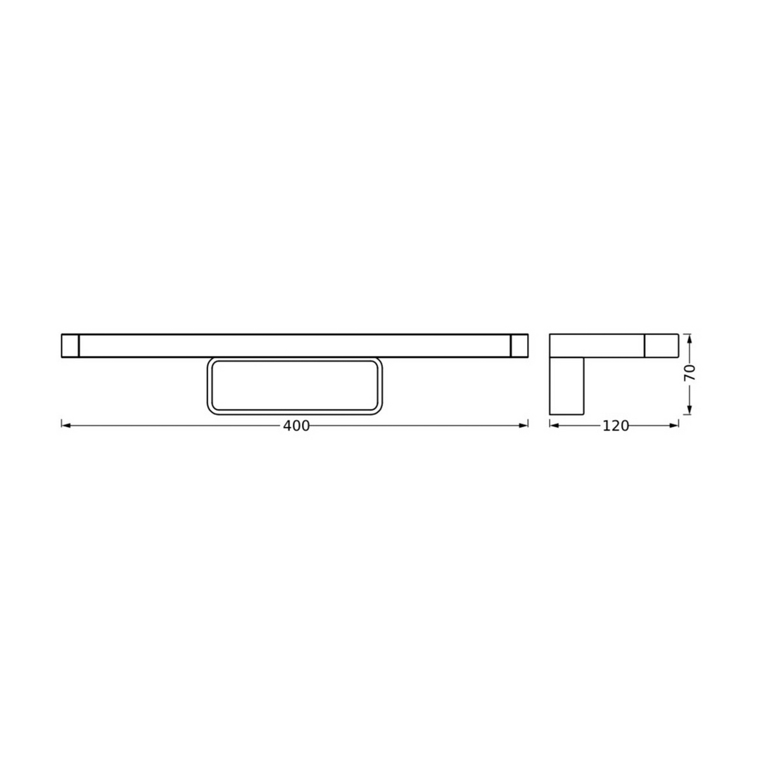 Ledvance Spiegel Wandleuchte Badleuchte Led Chrom 7 W Ip44 40cm Aluminium B-Ware - 4099854096099