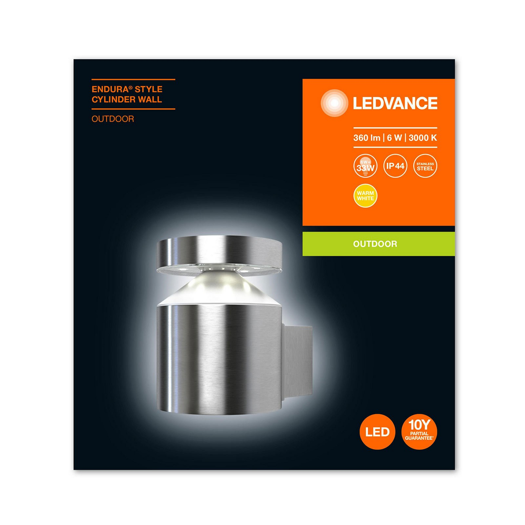 Ledvance Außenwandleuchte Leuchte Lampe Edelstahl Led 6 W Warmweiß Ip44 Outdoor B-Ware - 4058075205338