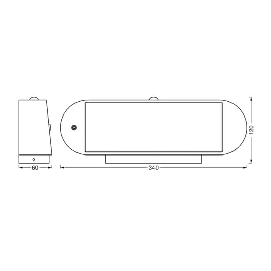Ledvance Endura Style Solar Wandleuchte Wandleuchte Außenwandleuchte Oval Schwar B-Ware - 4058075766228