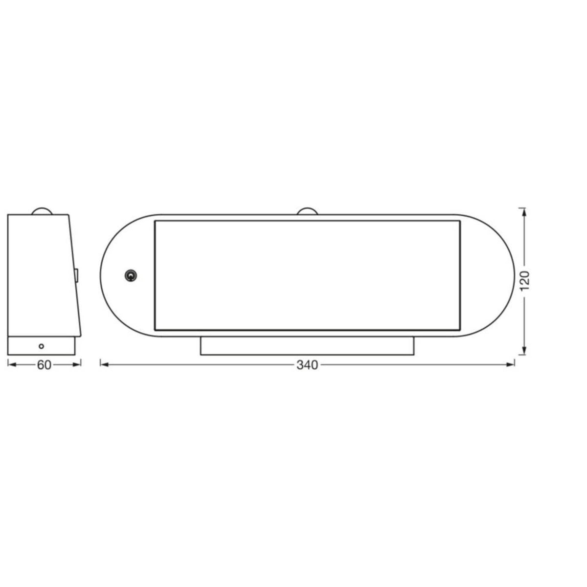 LEDVANCE Endura Style Solar Wandleuchte Wandleuchte Außenwandleuchte oval schwar - 4058075766228