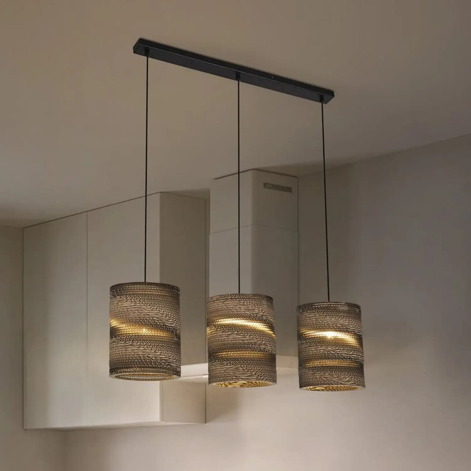 B-Ware Ledvance Hängeleuchte Pendelleuchte Cylinder Wellpappe Braun E27 Led 3 Flammig - 4058075837263