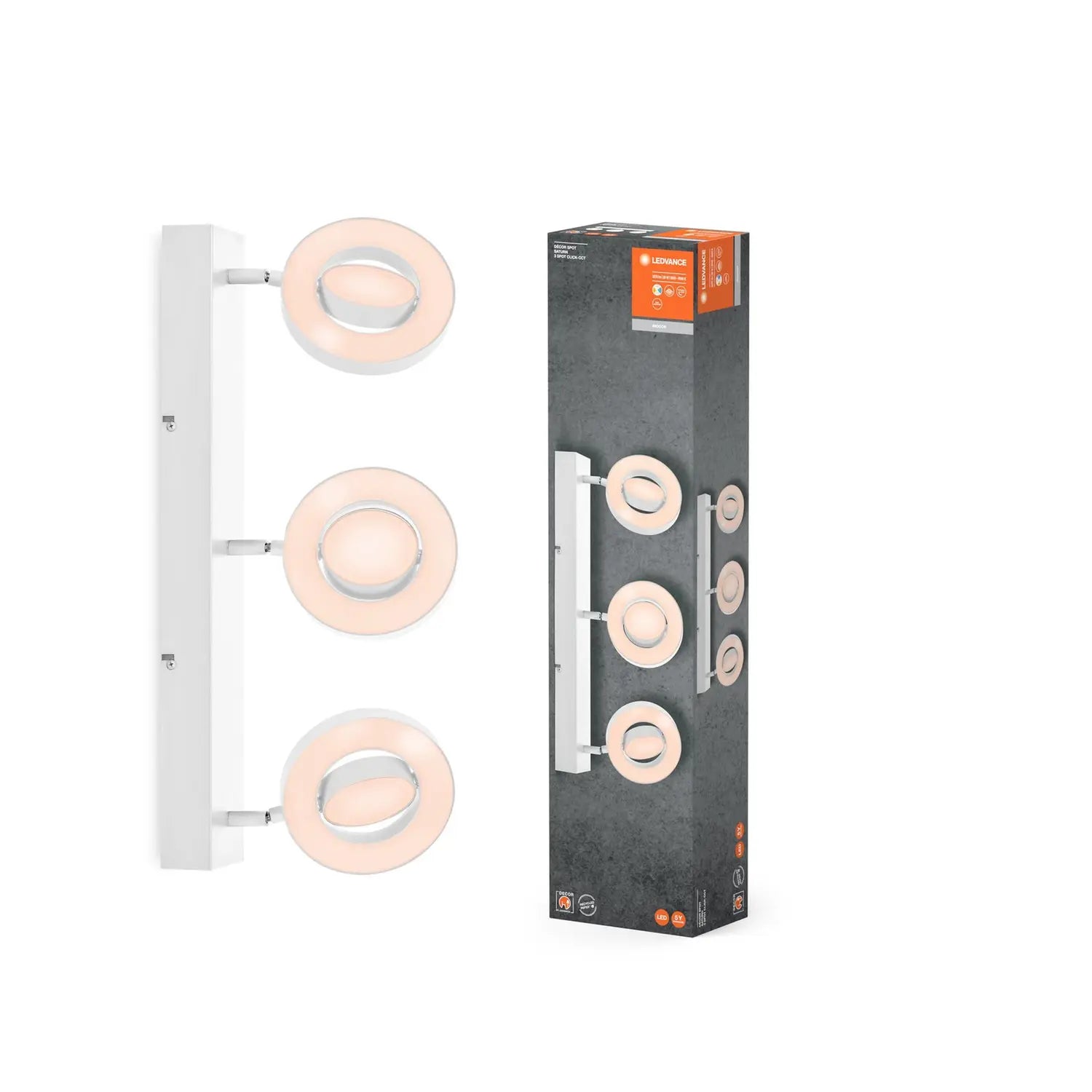 B-Ware Ledvance Deckenstrahler Deckenspot Led Saturn Weiß Kunststoff Dreiflammig Cct - 4058075828001