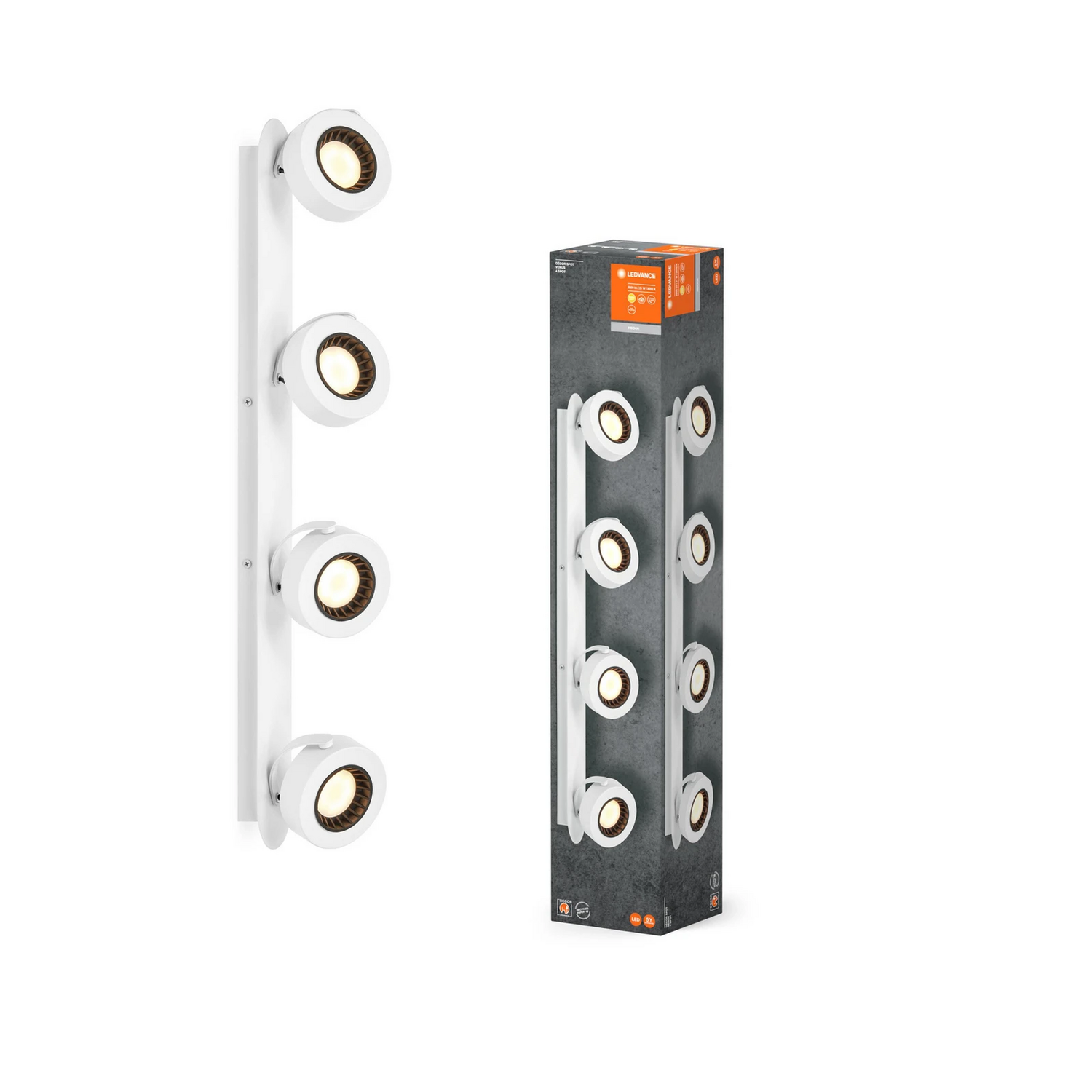 Ledvance Led Deckenstrahler Venus Deckenlampe Deckenlicht Led 3.000 K 4 Fl. Weiß B-Ware - 4058075828186