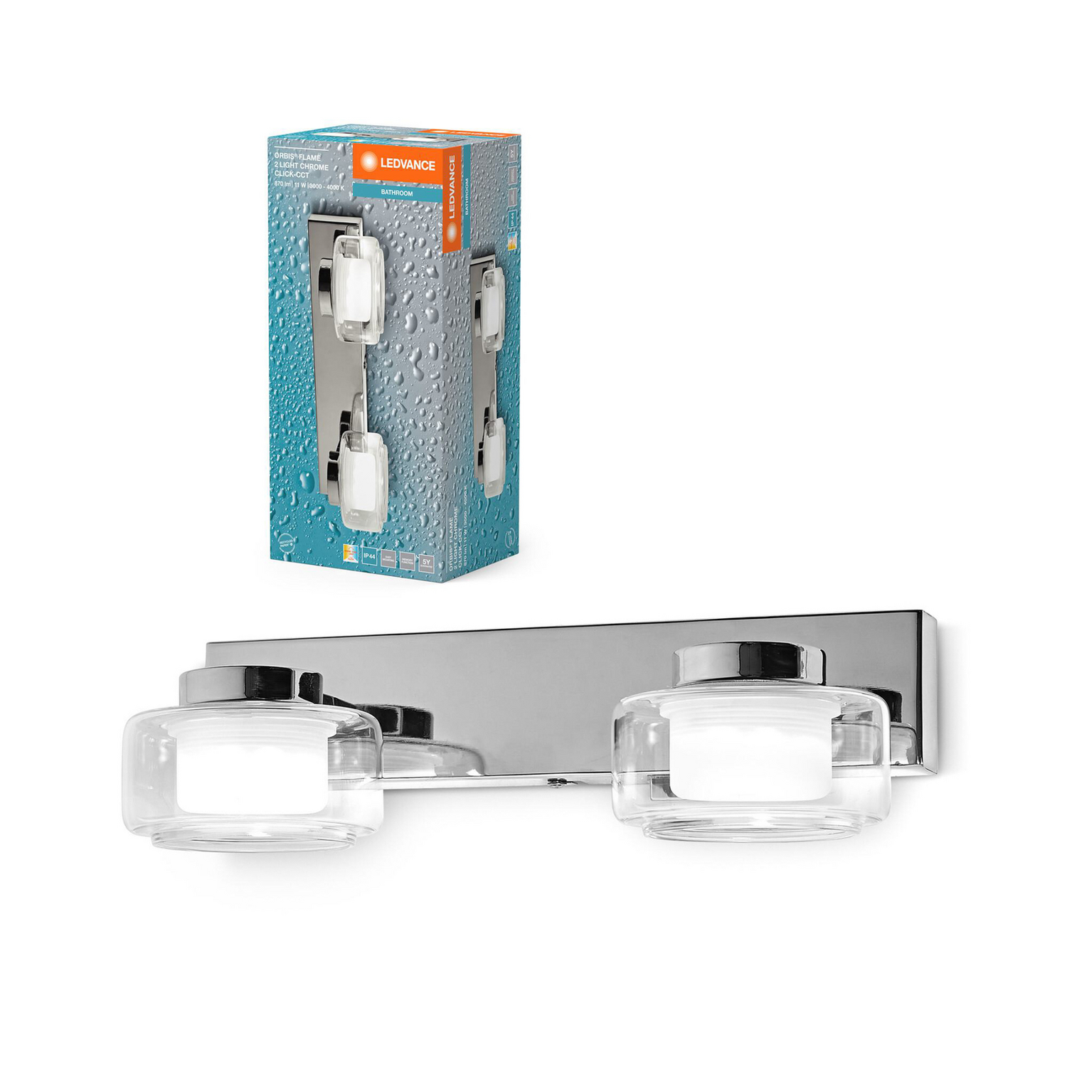 Ledvance Led Wandleuchte Lampe Badezimmer Chrom 2fl Ip44 Lampe Leuchte Spot B-Ware - 4099854276217